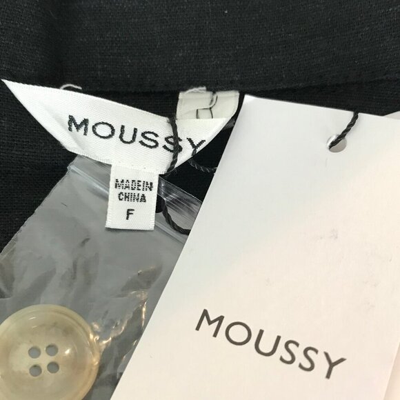 NWT Moussy Black Linen Blend Blazer Size F one size - Picture 6 of 7